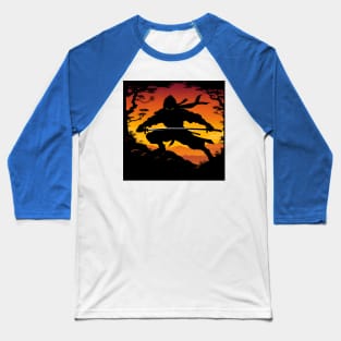 Stylish Ninja silhouette Baseball T-Shirt